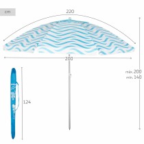 Sonnenschirm Aktive Blau Ø 220 cm 220 x 200 x 220 cm (6 Stück)