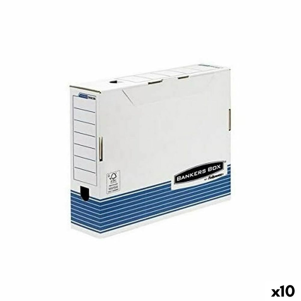 File Box Fellowes Blue White 10Units