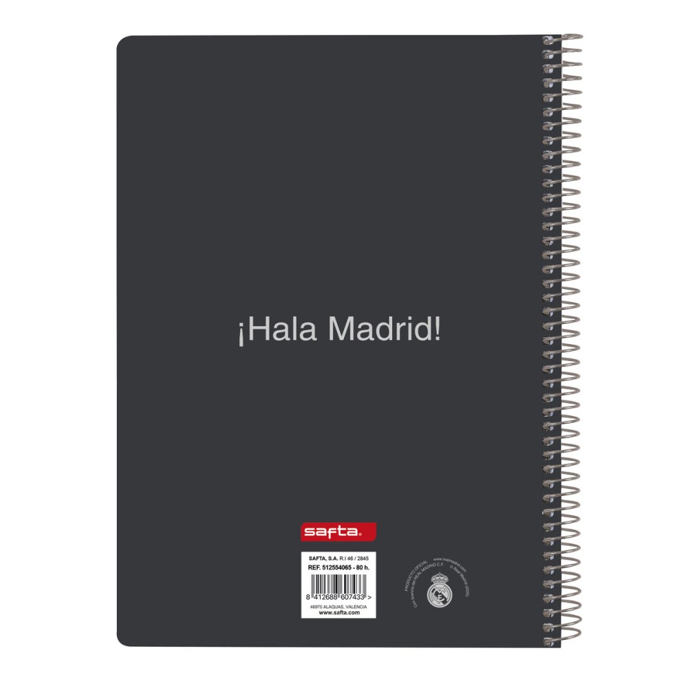 Notizbuch Real Madrid C.F. Weiß A5 80 Blatt