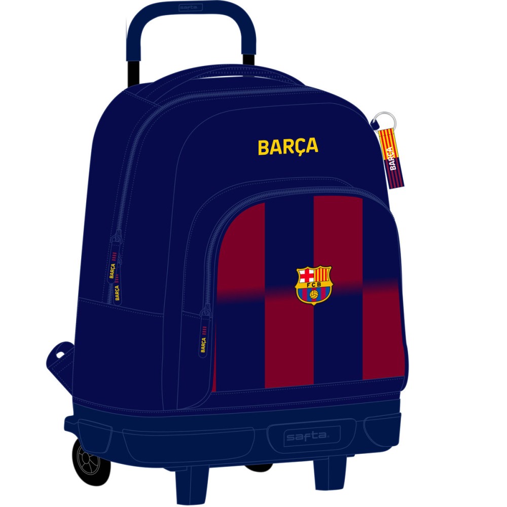 Schulrucksack F.C. Barcelona Blau Granatrot 33 x 45 x 22 cm