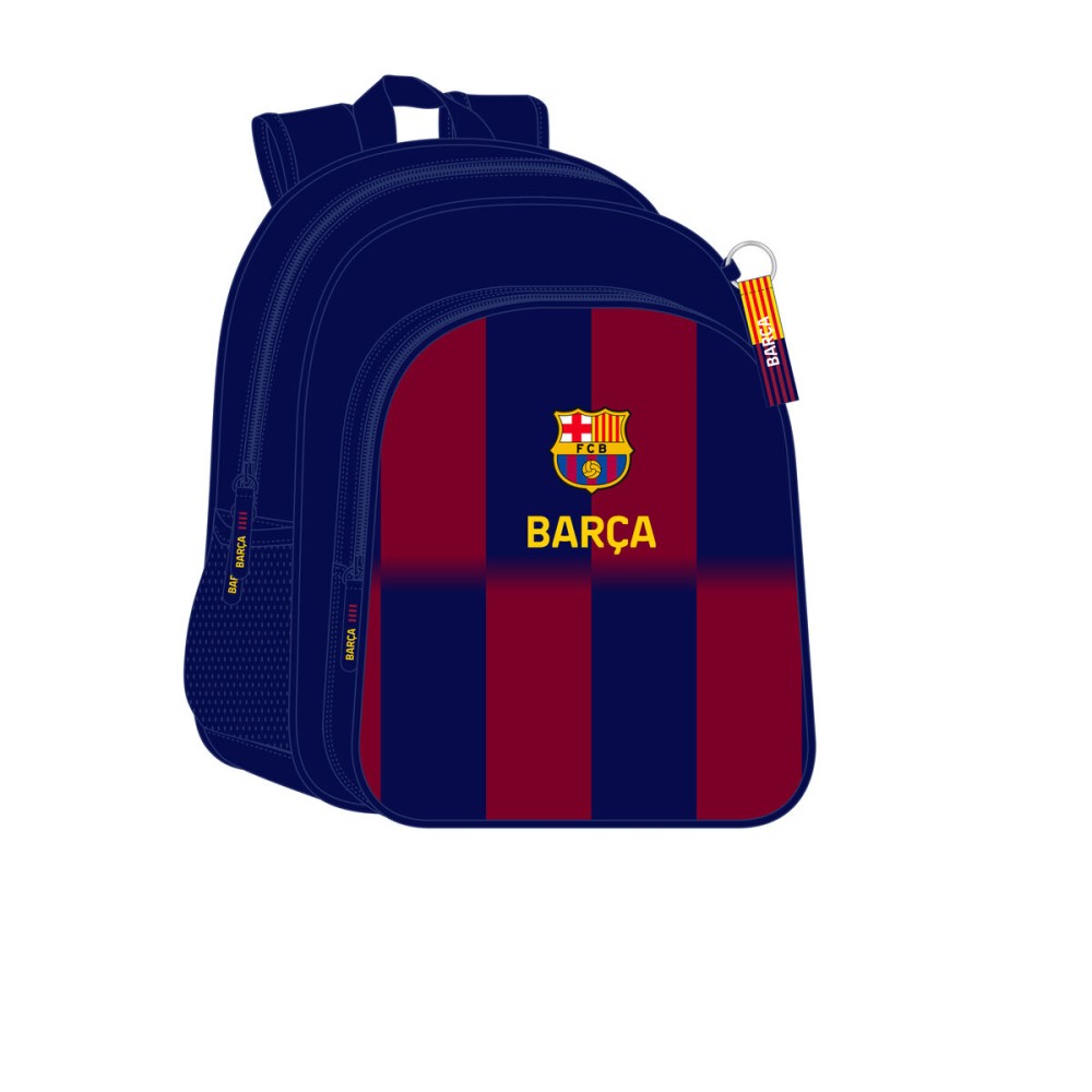 Schulrucksack F.C. Barcelona Blau Granatrot 32 x 38 x 12 cm