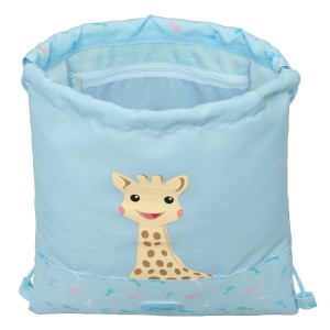 Rucksacktasche mit Bändern Sophie la Girafe Blau 26 x 34 x 1 cm