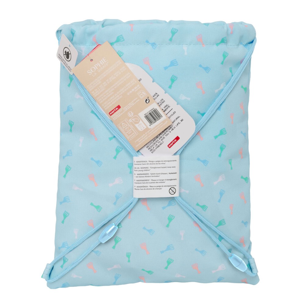 Backpack with Strings Sophie la Girafe Blue 26 x 34 x 1 cm