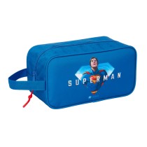 Range-Chaussures de Voyage Superman Bleu 29 x 15 x 14 cm
