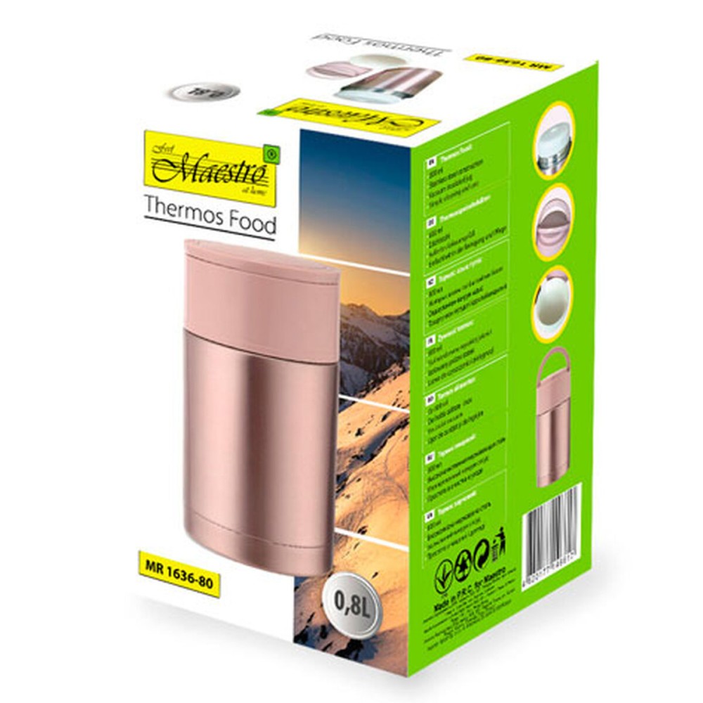 Thermosflasche Feel Maestro MR-1636 Rosa Gold Edelstahl 800 ml