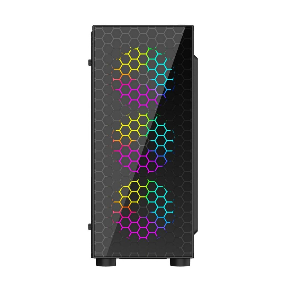ATX Semi-Tower Gehäuse GEMBIRD CCC-FC-500 Schwarz Bunt