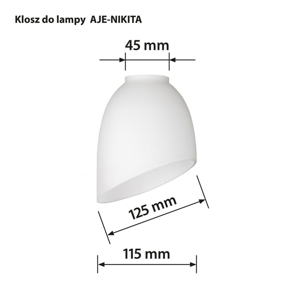 Écran de lampe Activejet BENITA Blanc verre 26 x 12 x 12,5 cm