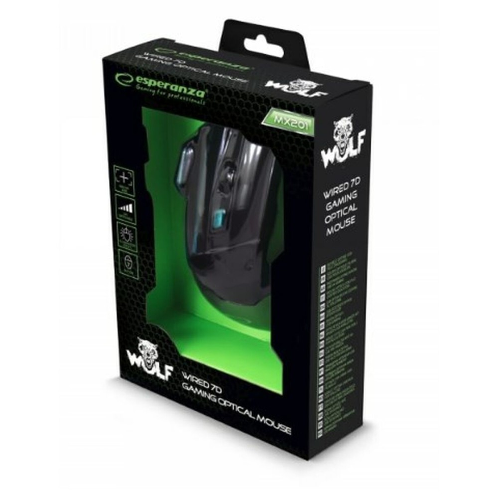 Souris Optique Esperanza EGM201B Bleu Noir 2400 dpi