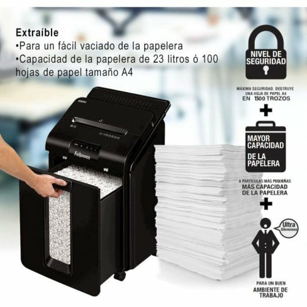 Micro-Cut Paper Shredder Fellowes AutoMax 100M 23 L