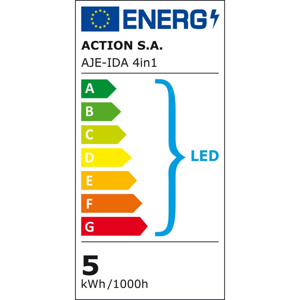 Tischleuchte Activejet AJE-IDA 4in1 Weiß 80 Metall Kunststoff 150 Lm 5 W