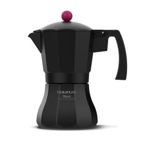 Italienische Kaffeemaschine Taurus Black Moments 3 Schwarz Aluminium 3 Kopper