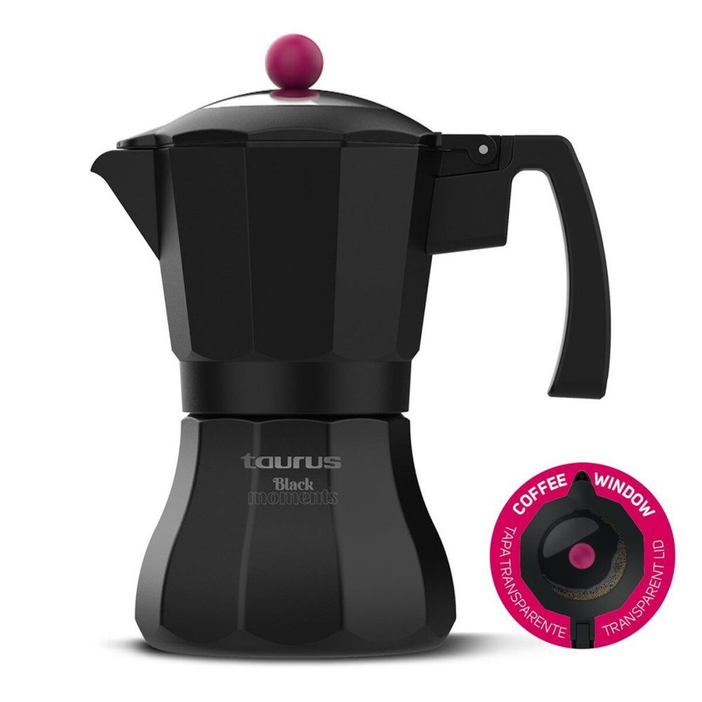 Italienische Kaffeemaschine Taurus Black Moments 3 Schwarz Aluminium 3 Kopper