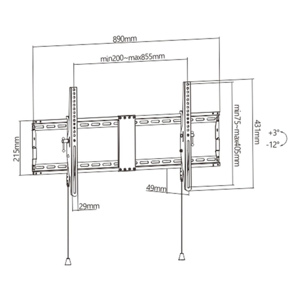 Support mural GEMBIRD WM-90T-01 43" 90"