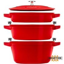 Ofenpfanne Zwilling La Cocotte Rot Gusseisen Ø 24 cm (3 Stück)