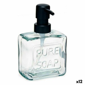 Soap Dispenser Berilo Pure Soap Transparent Crystal Plastic 250 ml 9 x 15 x 5 cm (12 Units)