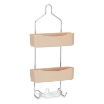 Rangement de douche 28 x 60 x 14 cm Beige Métal Plastique (6 Unités)