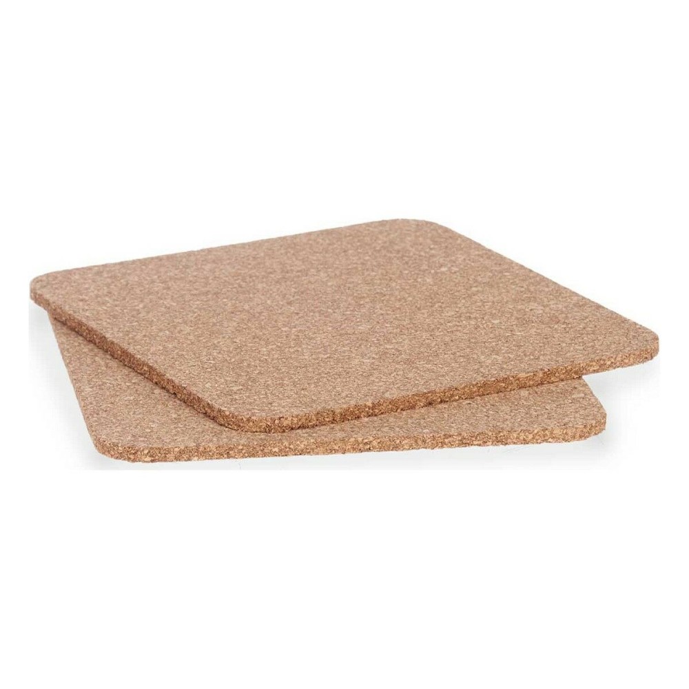 Trivet set Kinvara KT166139S Natural Cork 18 x 0,5 x 18 cm Table Mat (12 Units)