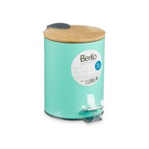 Rubbish bin Mint Metal Bamboo 3 L (4 Units)