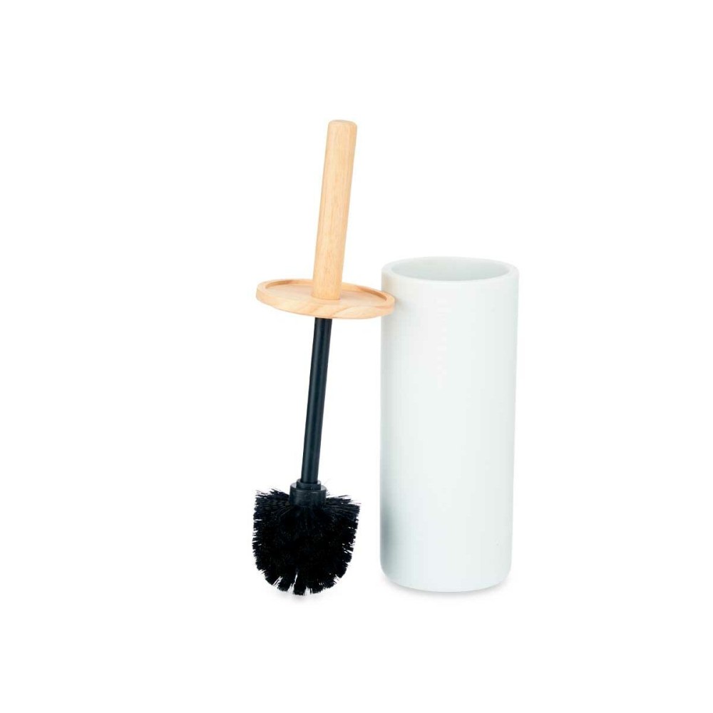 Brosse de salle de wc Berilo B5456BC-5 - 439 Blanc Bois Résine 10,2 x 38 x 10,2 cm (4 Unités)