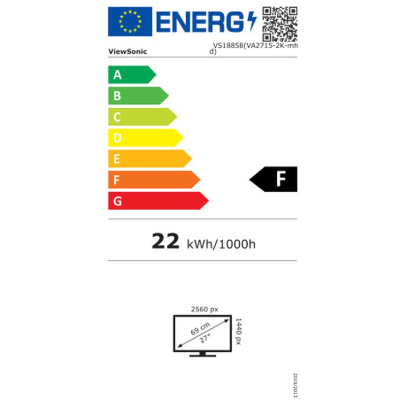 Écran ViewSonic VA2715-2K-MHD 27" 75 Hz Quad HD