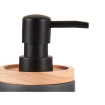 Soap Dispenser Berilo B5456BC-1 - 444 Black Wood Resin Plastic 9,5 x 18,5 x 7,8 cm (6 Units)