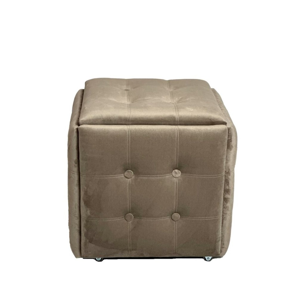Stuhl-Set GO GIFT Transformer Capuccino Samt Stahl 50 x 50 x 50 cm Puff 5 in 1 5 Stück