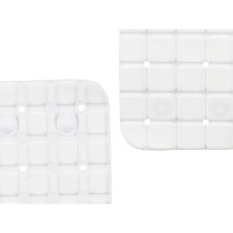 Tapis de Douche Antidérapant Carreaux Blanc PVC 67,7 x 38,5 x 0,7 cm (6 Unités)