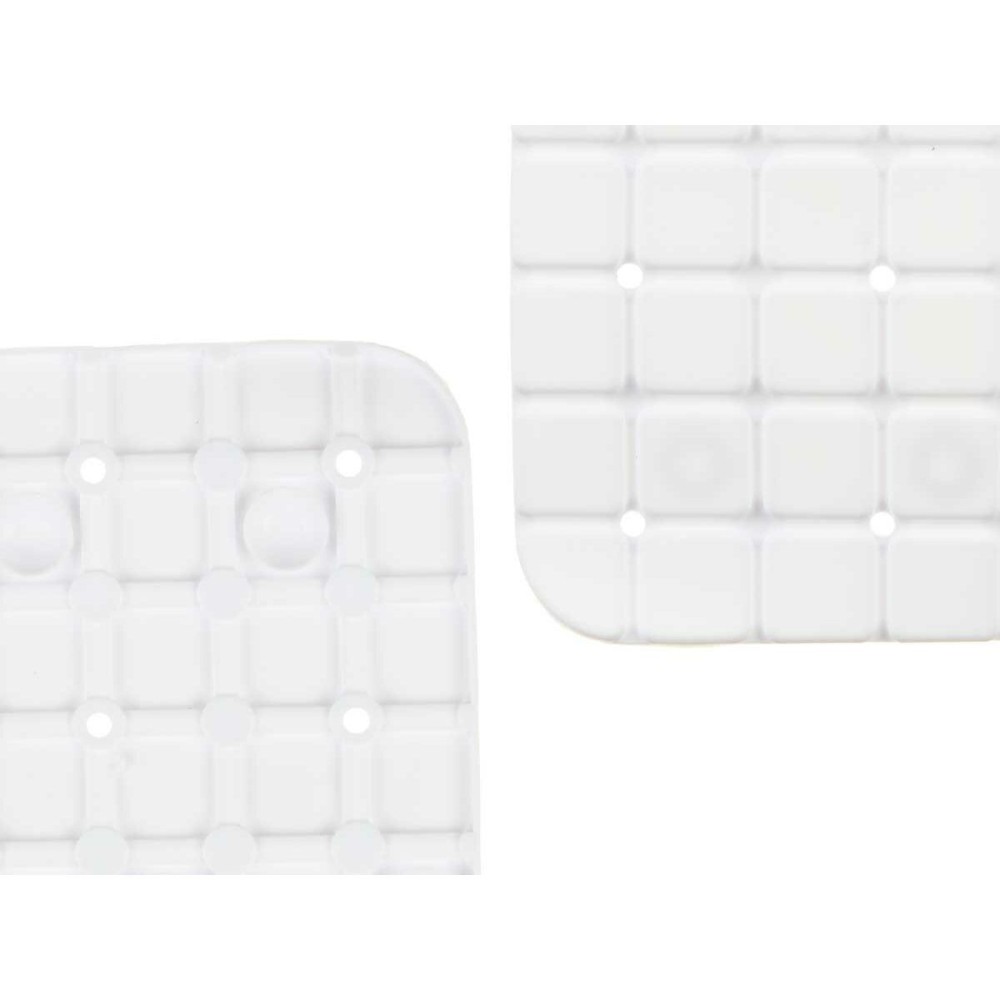 Non-slip Shower Mat Berilo BM509 - 310 White PVC 67,7 x 38,5 x 0,7 cm Frames (6 Units)