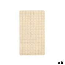 Non-slip Shower Mat Berilo BM509 - 312 Beige PVC 67,7 x 38,5 x 0,7 cm Frames (6 Units)