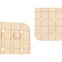 Rutschfeste Duschmatte Bilder Beige PVC 67,7 x 38,5 x 0,7 cm (6 Stück)