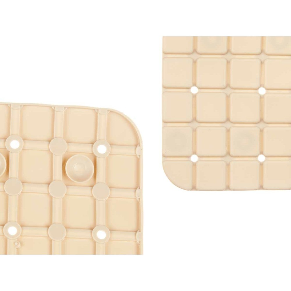 Non-slip Shower Mat Berilo BM509 - 312 Beige PVC 67,7 x 38,5 x 0,7 cm Frames (6 Units)