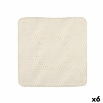 Rutschfeste Duschmatte Beige PVC 53 x 52,5 x 1 cm (6 Stück)