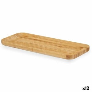 Tablett für Snacks Braun Bambus 29,5 x 1,6 x 11,5 cm Aperitif (12 Stück)