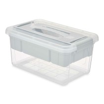 Boîte Multiusage Kipit 02 1310 Gris Transparent Plastique 5 L 29,5 x 14,5 x 19,2 cm (6 Unités)