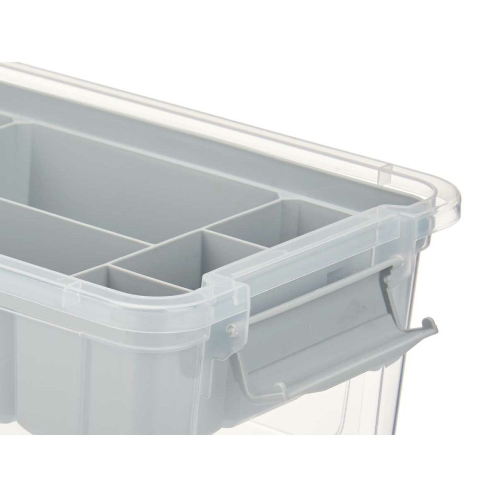 Boîte Multiusage Kipit 02 1310 Gris Transparent Plastique 5 L 29,5 x 14,5 x 19,2 cm (6 Unités)