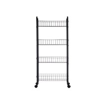 Vegetable trolley Black Metal Plastic 40,5 x 27 x 82,5 cm (4 Units)