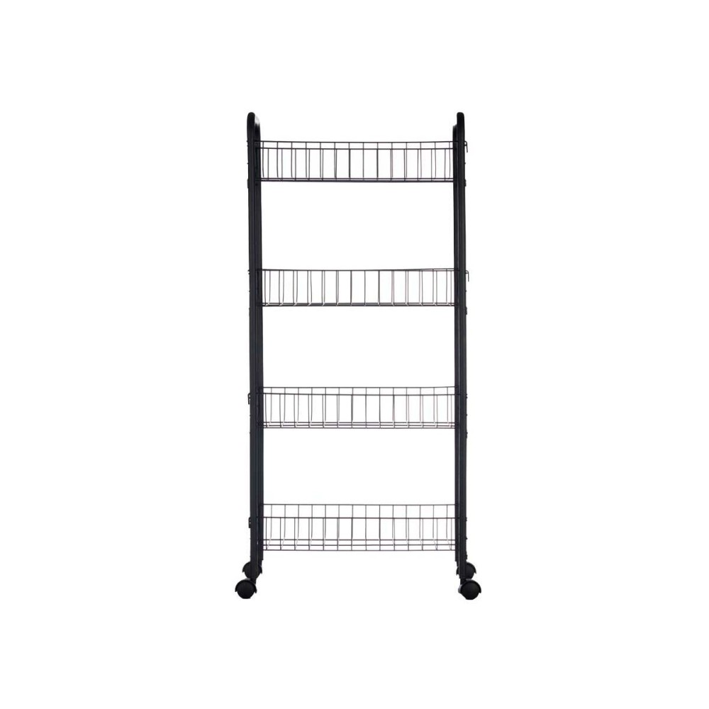 Vegetable trolley Black Metal Plastic 40,5 x 27 x 82,5 cm (4 Units)