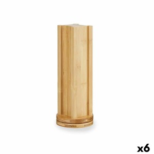 Stand for 20 Coffee Capsules Kinvara KT225036 Bamboo 11 x 11 x 34 cm Rotating (6 Units)