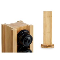 Stand for 20 Coffee Capsules Kinvara KT225036 Bamboo 11 x 11 x 34 cm Rotating (6 Units)