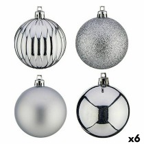 Set of Christmas balls Silver Plastic 6 x 7 x 6 cm (6 Units)