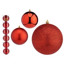 Set of Christmas balls Red Plastic Ø 12 cm (6 Units)