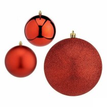 Set of Christmas balls Red Plastic Ø 12 cm (6 Units)