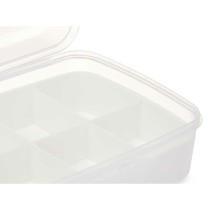 Box with compartments White Transparent Plastic 21,5 x 8,5 x 15 cm (12 Units)