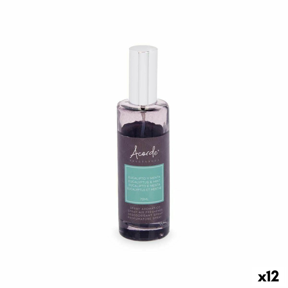 Air Freshener Spray Acorde E-519 Eucalyptus Mint 70 ml (12 Units)