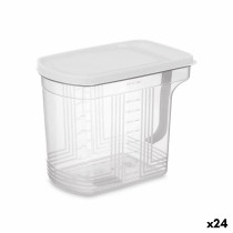 Kühlschrank Organizer Grau Durchsichtig Kunststoff 2,5 L 20,5 x 17 x 13 cm (24 Stück)