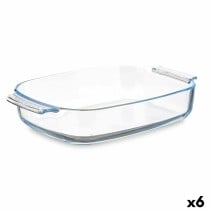 Kochschüssel Mit Griffen Durchsichtig Borosilikatglas 3,8 L 38 x 6,5 x 25,4 cm (6 Stück)