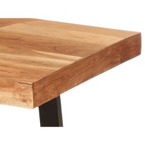 Beistelltisch Trama 120 x 60 x 48 cm Braun Schwarz Akazienholz