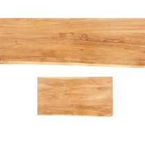 Beistelltisch Live Edge 120 x 60 x 46 cm Braun Schwarz Akazienholz