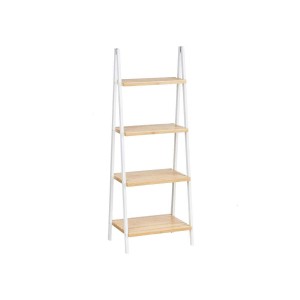 Bathroom Shelves White Natural Bamboo Pine 40 x 109,3 x 30 cm