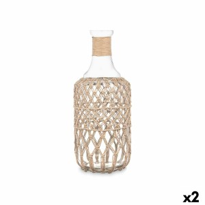 Bottle Transparent 19 x 48 cm Decorative (2 Units)